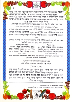 Birkon Teimani (Yemenite), p. 2, Birkat ha-Mazon